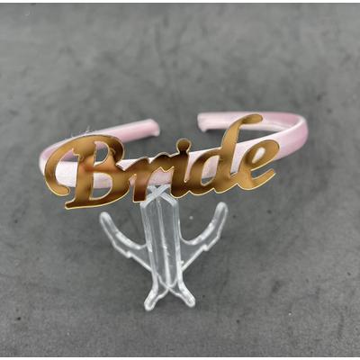 Bride Pembe Tüysüz Taç  Model