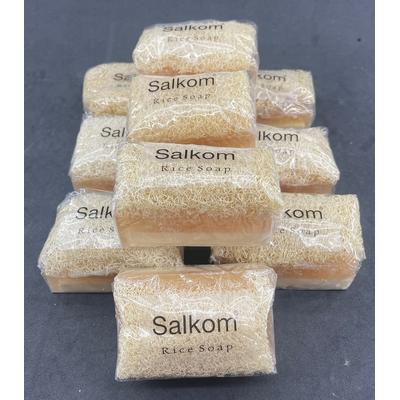 Doğal Kabak Lifli pirinç Özlü Sabun 130gr x 10 adet
