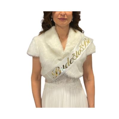 Saten Üzerine Gold Yazılı Bride Kuşak