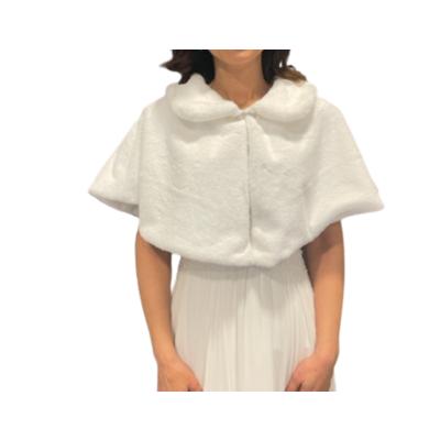 Yakalı Düğünlük Şal Model 5 - Beyaz Gelin Kürk Etol Bolero