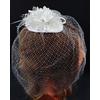 Beyaz Çiçek Ve Dantel Detaylarına Sahip Vualet Şapka Nikah Kepi